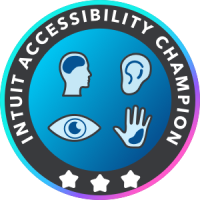 Intuit Accessibility Champion Badge