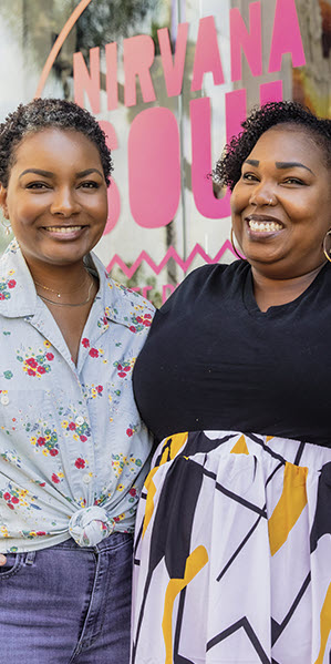 Be’Anka and Jeronica Macey, QuickBooks customers and owners of Nirvana Soul coffee shop